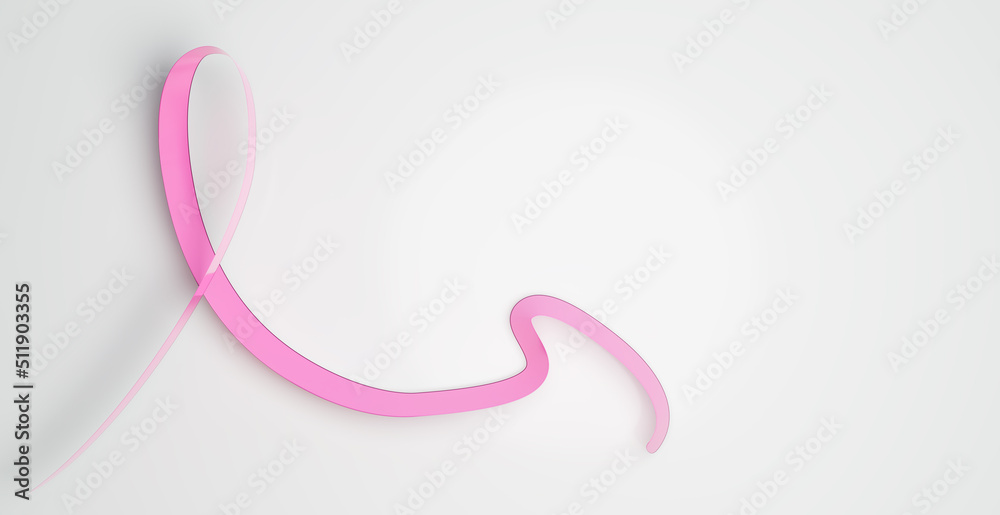 Pink ribbon on white background, cancer signs on white background and copy space for tex and your logo, 3d illustration rendering
Pink ribbon on white background, cancer signs on white background and copy space for tex and your logo, 3d illustration rendering