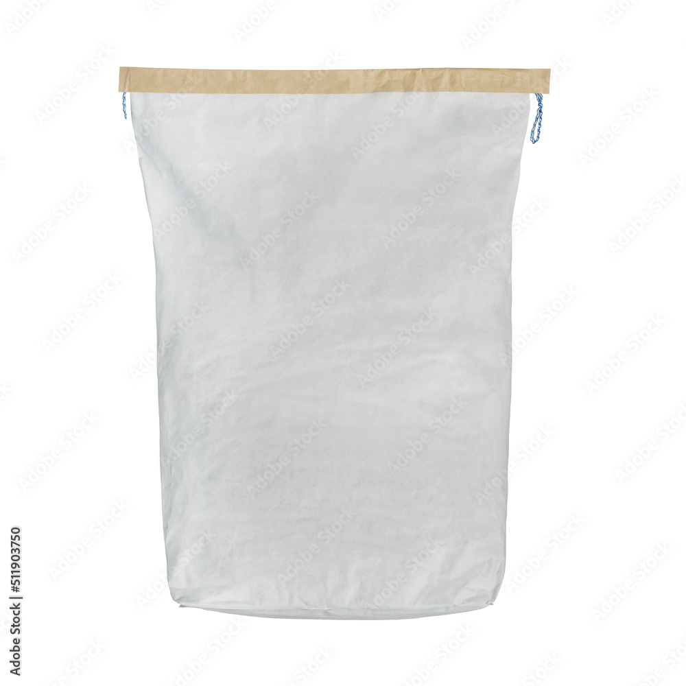 Paper construction plaster cement bag. Sack isolated on white Stock ...