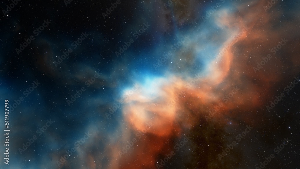 nebula gas cloud in deep outer space
