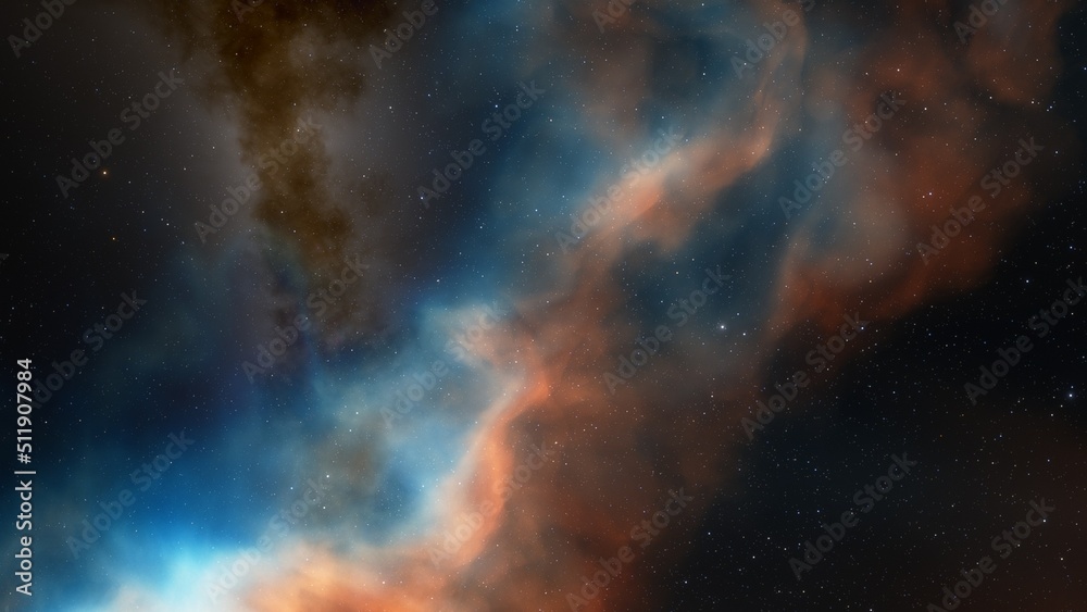 nebula gas cloud in deep outer space
