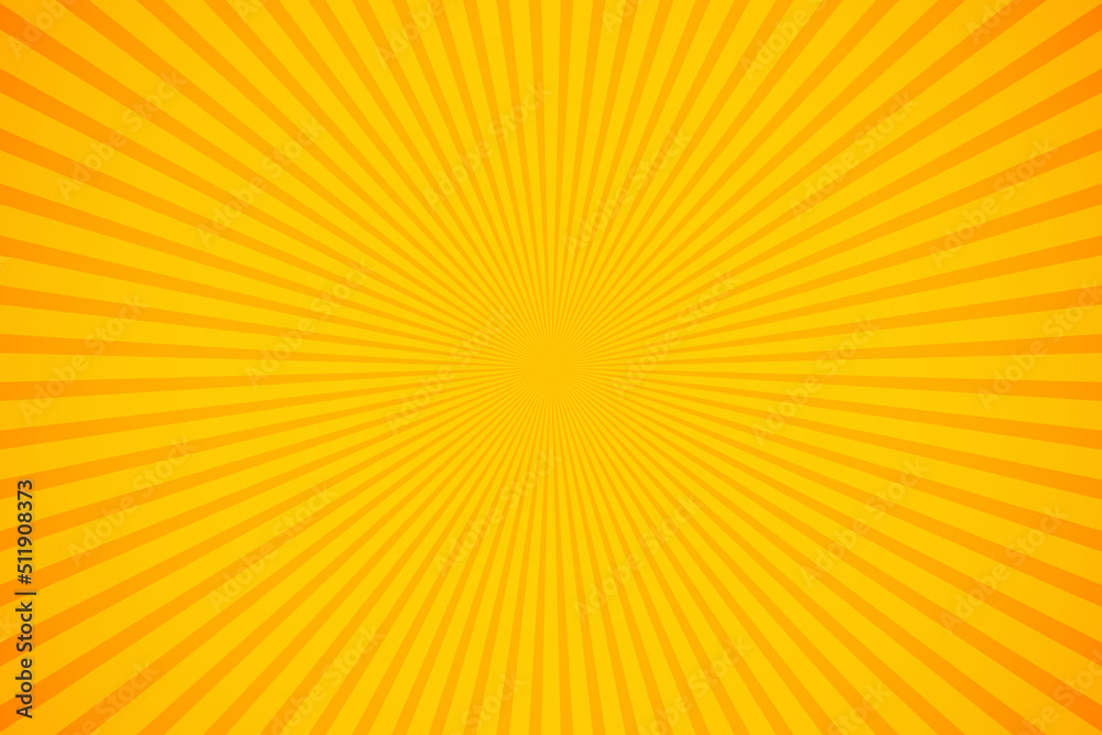 Fototapeta premium Bright orange and yellow rays background