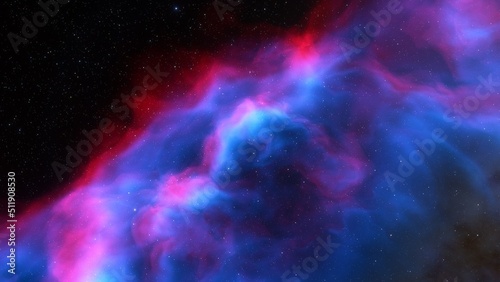 Universe filled with stars  nebula and galaxy 