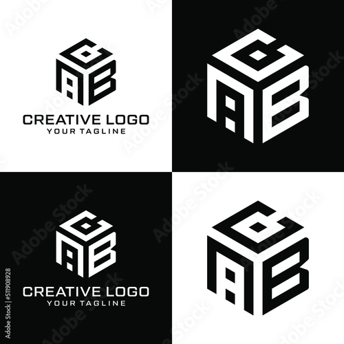  Creative letter abc logo design vektor