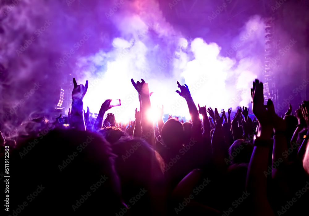 crowd of people dancing at concert crowd of people dancing at concert