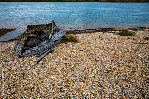 Wrecked Boat on Chesil Beach photo