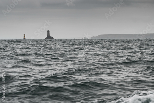 Mer très agitée et houleuse au large de la Bretagne © Stéphane