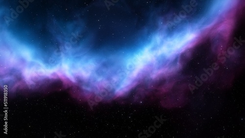 Fototapeta Naklejka Na Ścianę i Meble -  Space of night sky with cloud and stars
