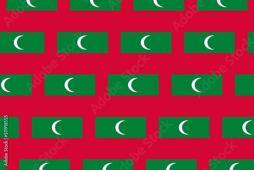 Geometric pattern in the colors of the national flag of Maldives. The colors of Maldives.