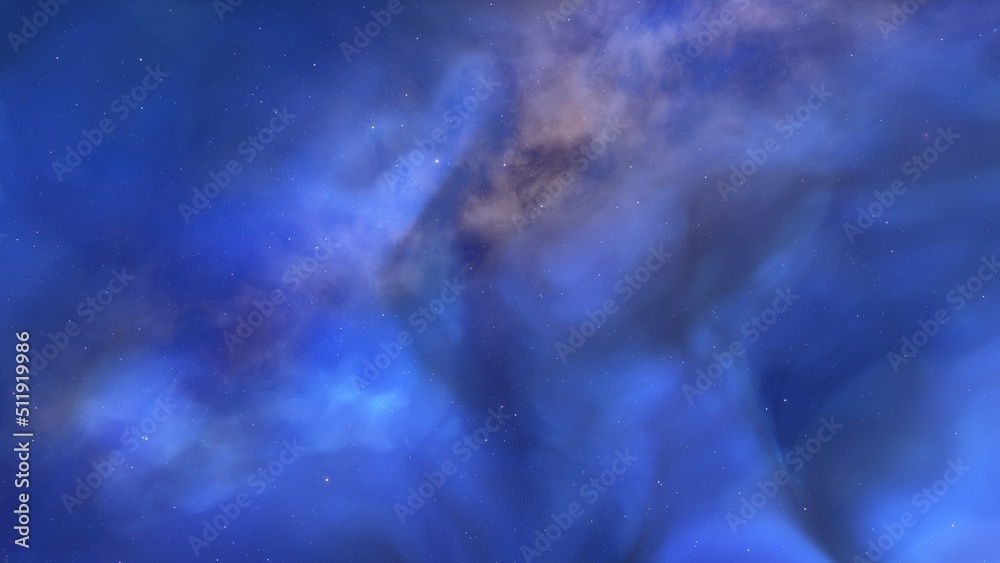 Fototapeta premium Space nebula, for use with projects on science, research, and education. Illustration 