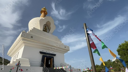 Buddhist stupa of Benalmadena (Malaga). It is the largest Buddhist building in the West photo