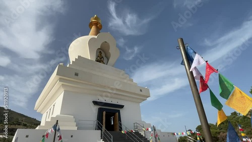 Buddhist stupa of Benalmadena (Malaga). It is the largest Buddhist building in the West photo