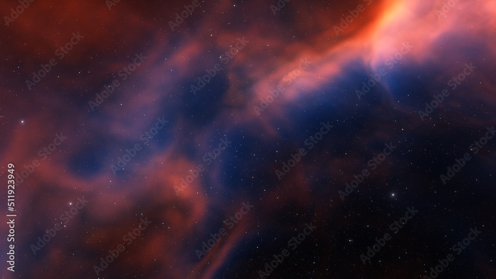 Space nebula, for use with projects on science, research, and education. Illustration
