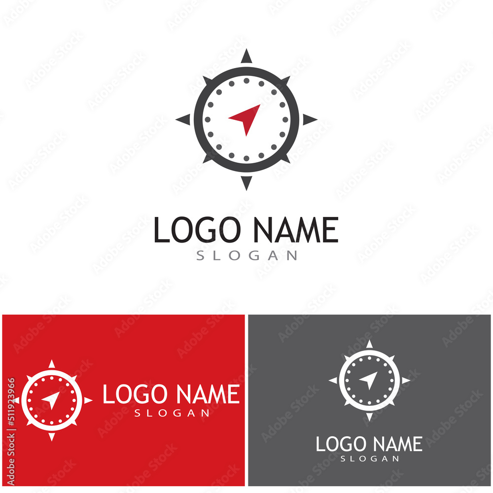 Compass icon Vector Illustration design Logo template Compass icon Vector Illustration design Logo template