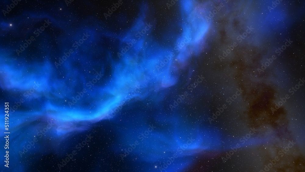 Obraz premium Space nebula, for use with projects on science, research, and education. Illustration 