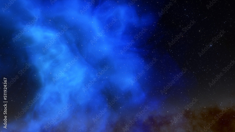Obraz premium Space nebula, for use with projects on science, research, and education. Illustration 