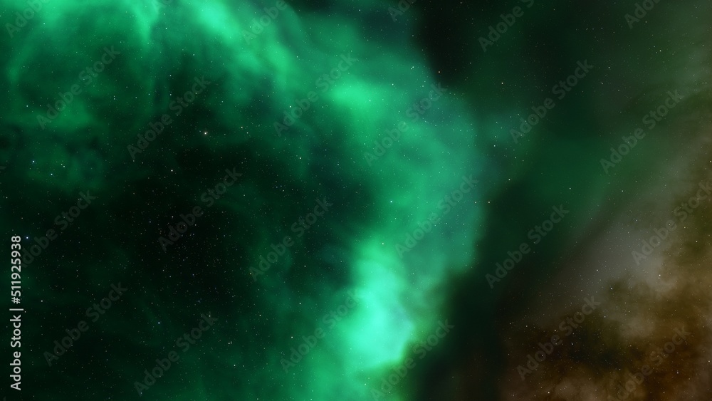 Fototapeta premium red-violet nebula in outer space, horsehead nebula, unusual colorful nebula in a distant galaxy, red nebula 3d render 