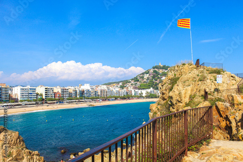 Maritime view of Blanes beach (Costa Brava)