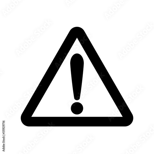 Danger sign icon. Exclamation point in triangle. Vector Illustration
