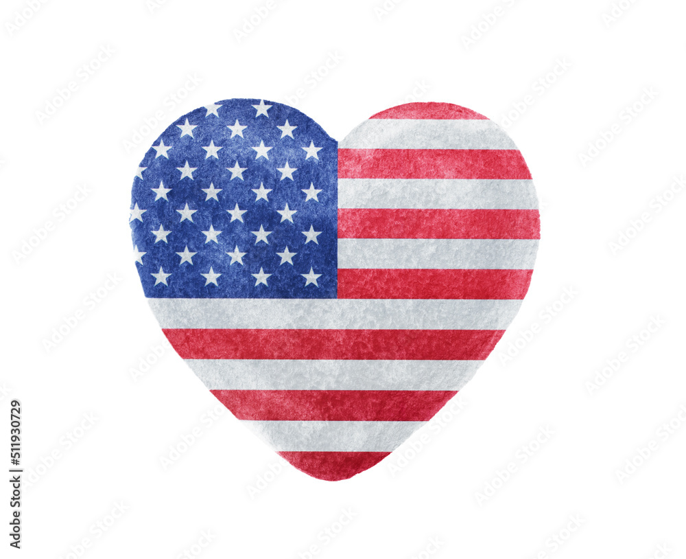 American flag in heart shape with grunge texture American flag in heart shape with grunge texture
