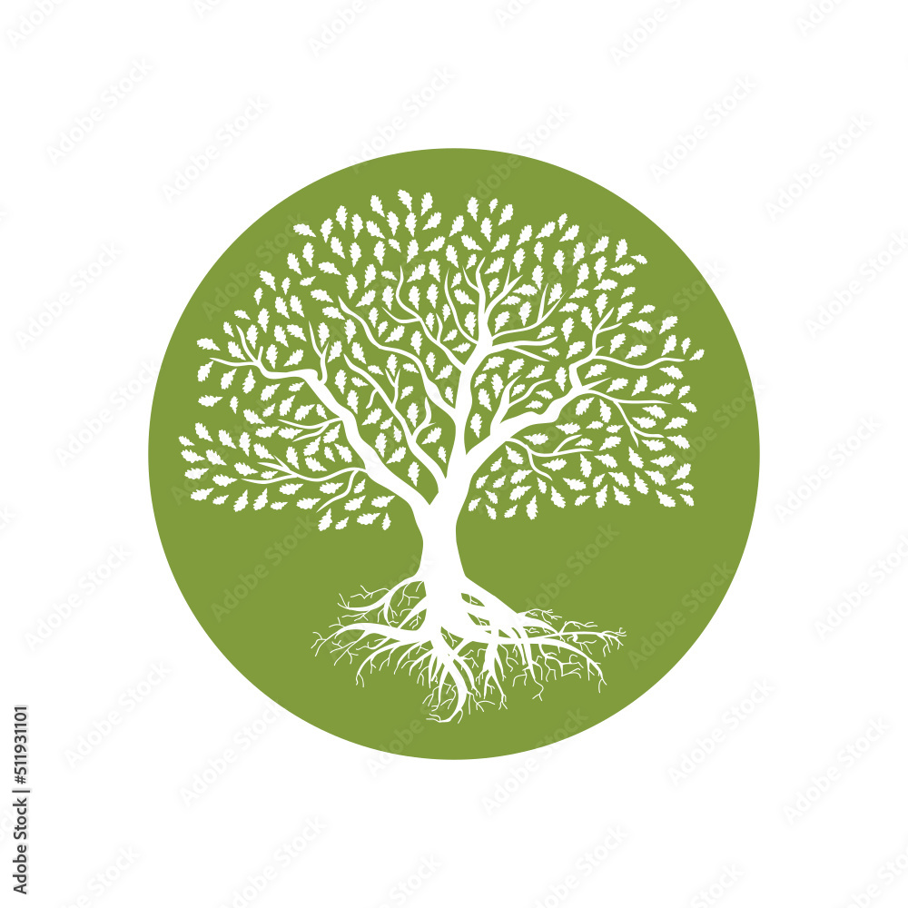 Obraz premium summer tree svg icon