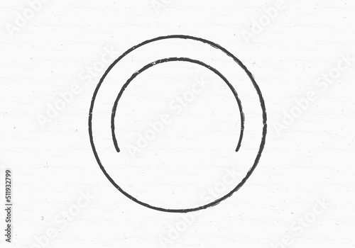 Vintage stamp or seal frame or border. Grunge badge or label. Round shape retro emblem without text. Vector illustration.