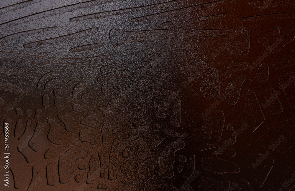 Brown stone texture with hieroglyphs