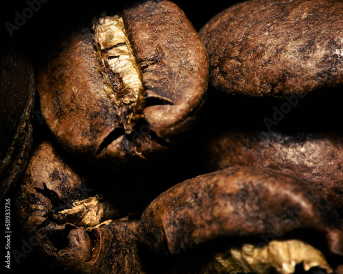 Macro shot of coffee beans