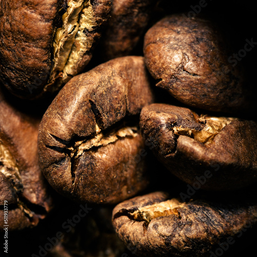 Macro shot of coffee beans