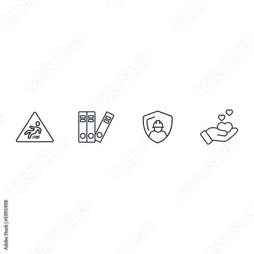 OSHA icons set . OSHA pack symbol vector elements for infographic web