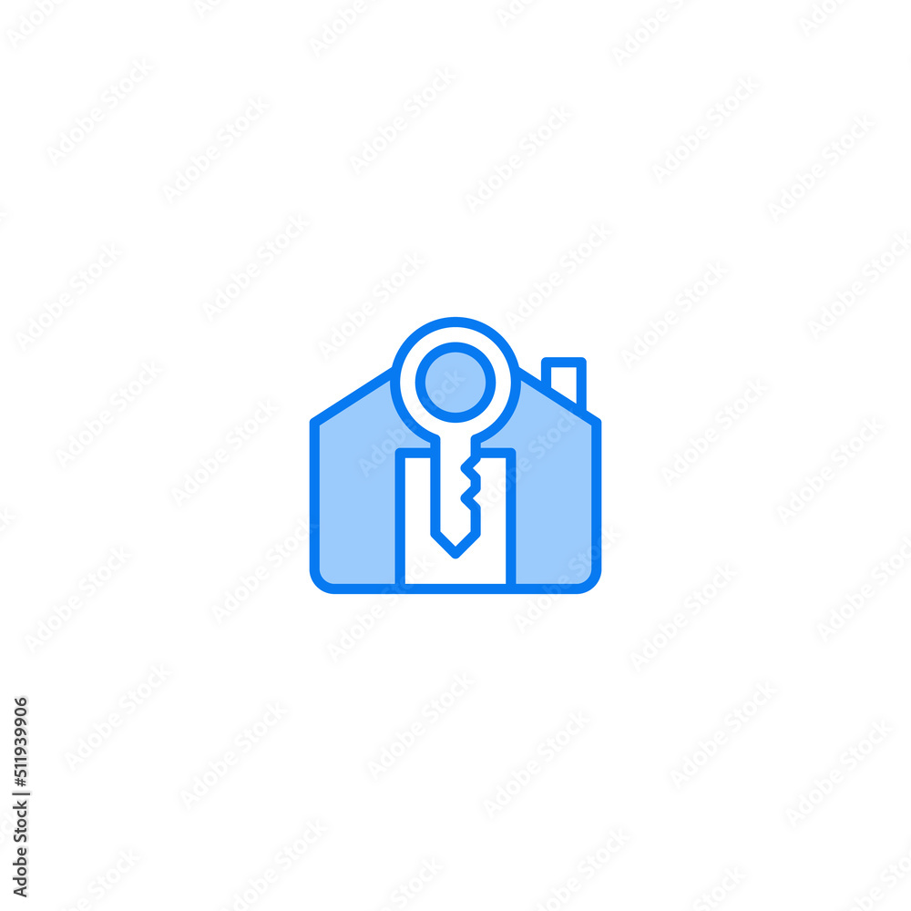 Keys home filled line icon. linear style sign for mobile concept and web design. Outline vector icon. Symbol, logo illustration. Vector graphic Keys home filled line icon. linear style sign for mobile concept and web design. Outline vector icon. Symbol, logo illustration. Vector graphic