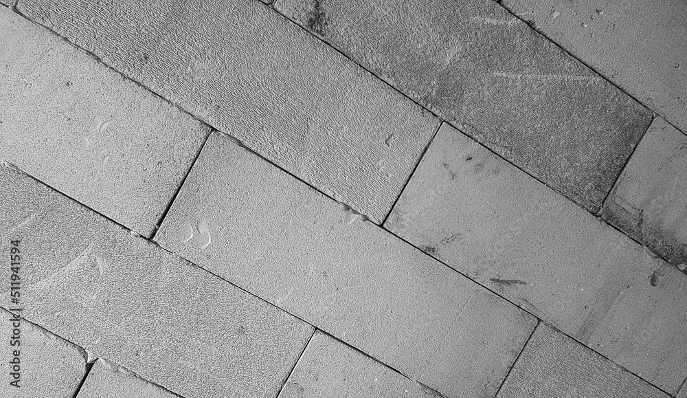 Concrete brick wall pattern background. Flat wall texture. White