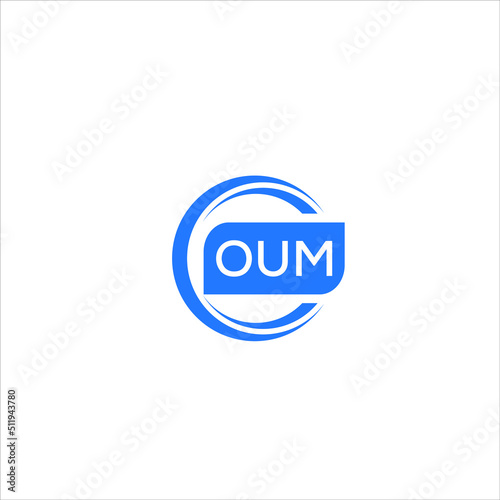 OUM letter design for logo and icon.OUM typography for technology, business and real estate brand.OUM monogram logo.vector illustration. photo
