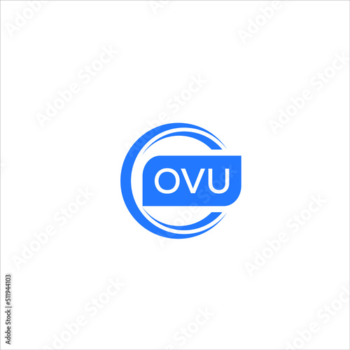 OVU letter design for logo and icon.OVU typography for technology, business and real estate brand.OVU monogram logo.vector illustration. photo