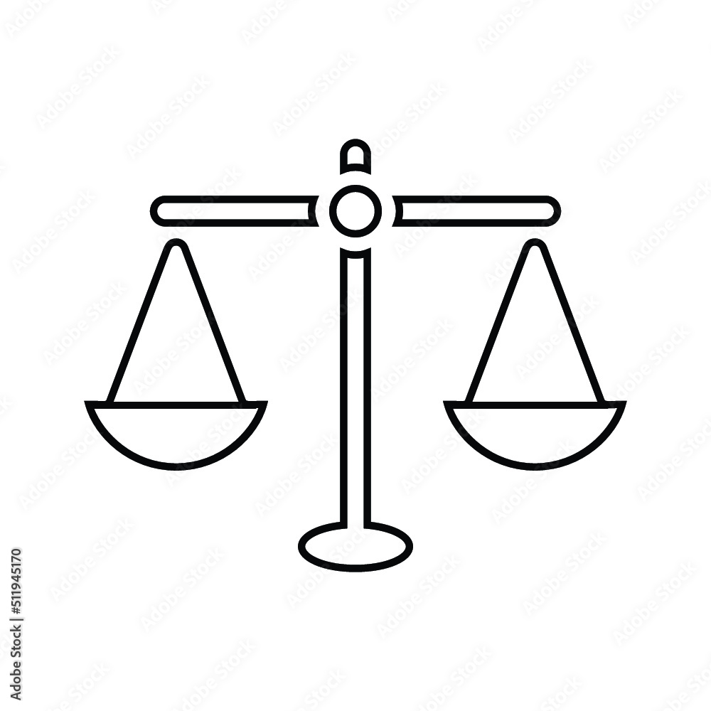 Balance, decision, scales line icon. Outline vector. Balance, decision, scales line icon. Outline vector.