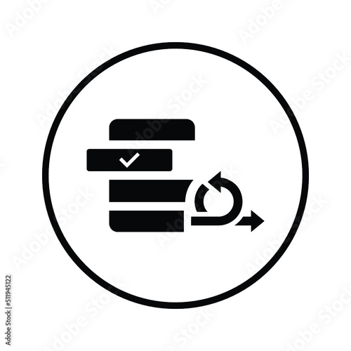 Agile, backlog icon. Black vector graphics.