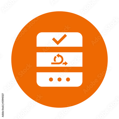 Agile, board, organize icon. Orange vector EPS