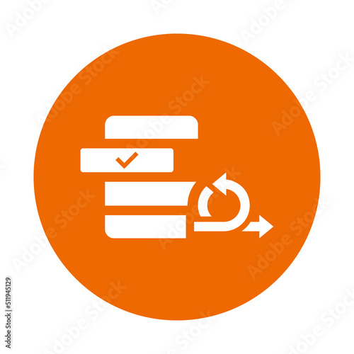 Agile, backlog icon. Orange color vector EPS.