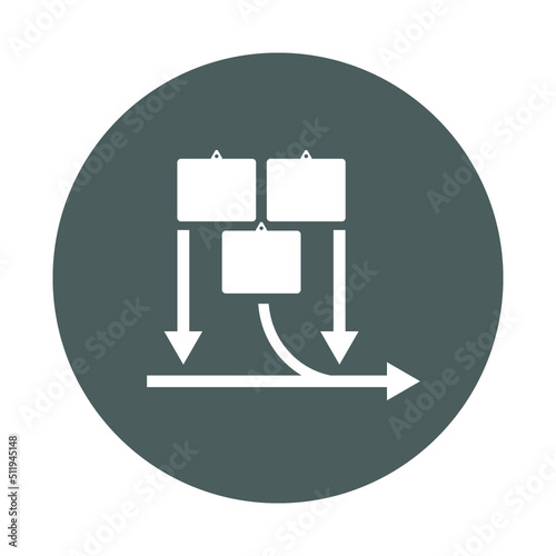 Agile, Kanban, project icon. Gray vector graphics.