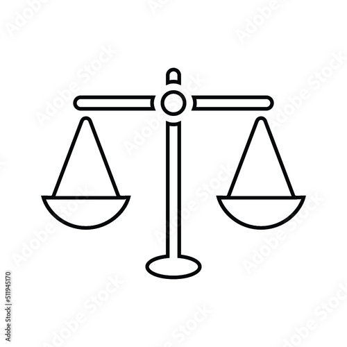 Balance, decision, scales line icon. Outline vector.