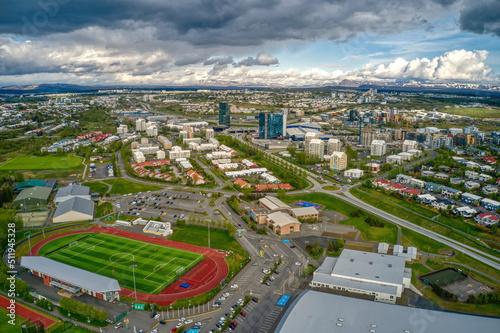 Aerial View of the Rapidly Growing Reykjavik Suburb of Kópavogur, Iceland photo