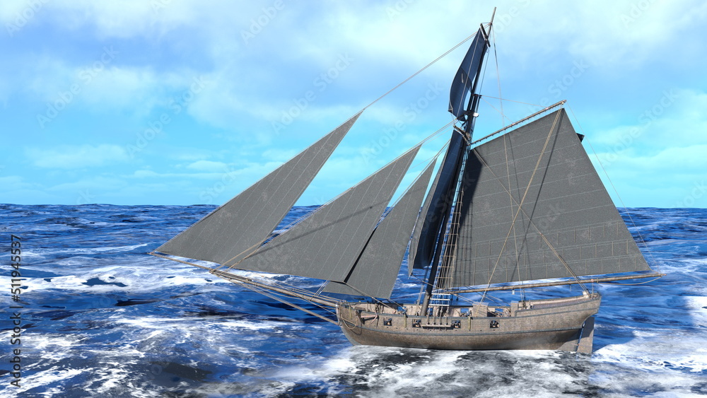 Fototapeta premium 海賊船