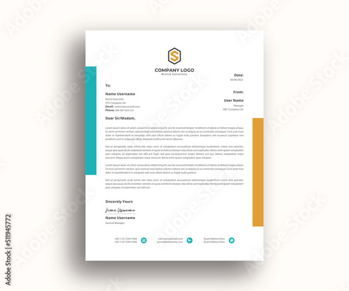 elegant formal letterhead Design template