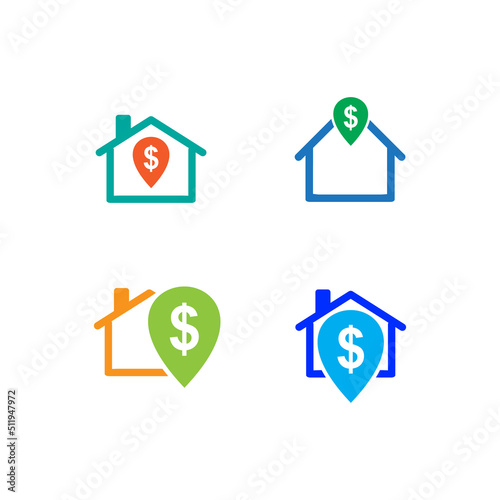 Real estate, buy house, sell home, mortgage loan, rental services, finance and investment, payment installment, household expenses, realty income, property cost, insurance concept, vector flat icon