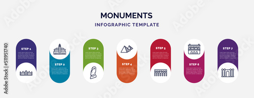 Leinwand Poster infographic template with icons and 7 options or steps