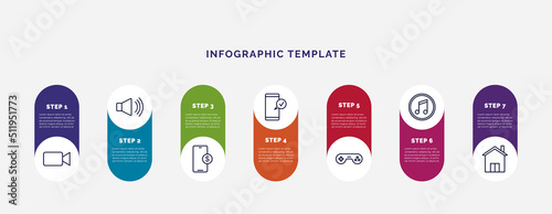 infographic template with icons and 7 options or steps. infographic for concept. included , photo