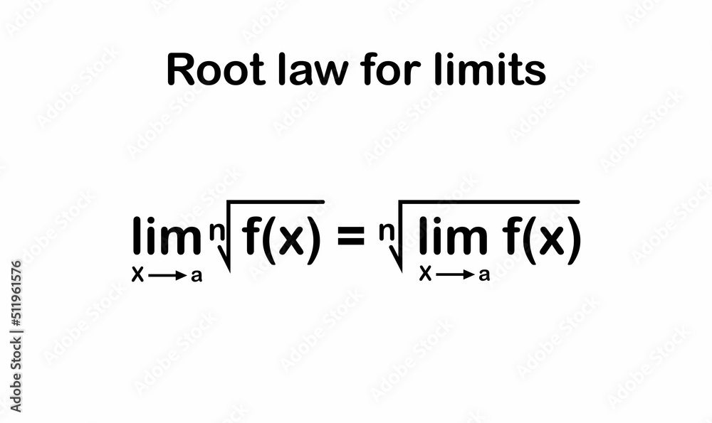 Root law for limits in mathematics Root law for limits in mathematics