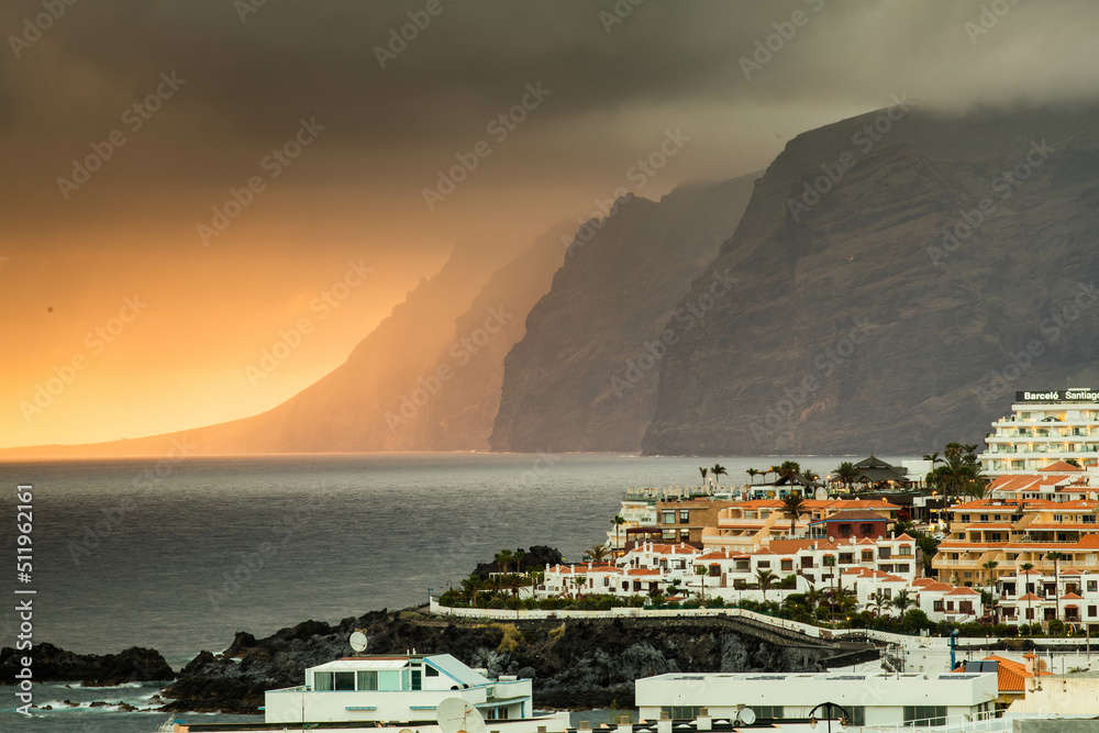 amazing sunset over Los Gigantes  Tenerife