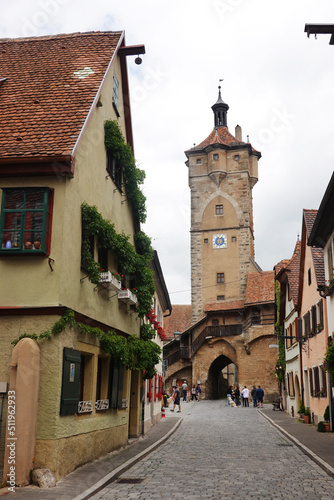 Klingentor tower in Rotenburg ob der Tauber  Germany