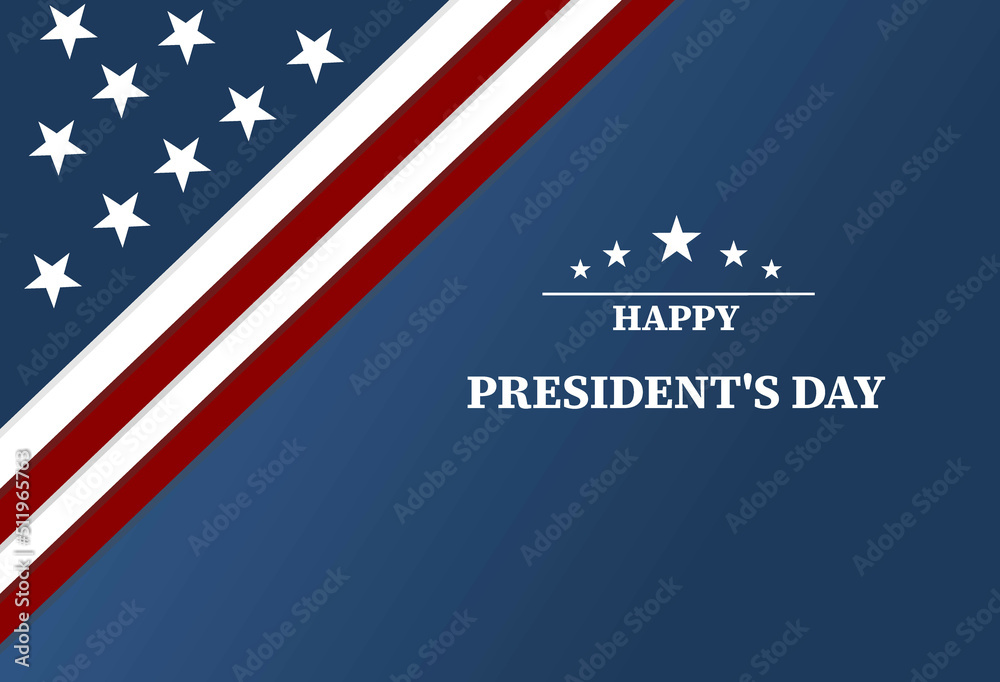 President's Day Background Design Banner Poster Greeting Card or other Vector Illustration.