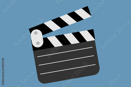 clapper board movie director vector illustration